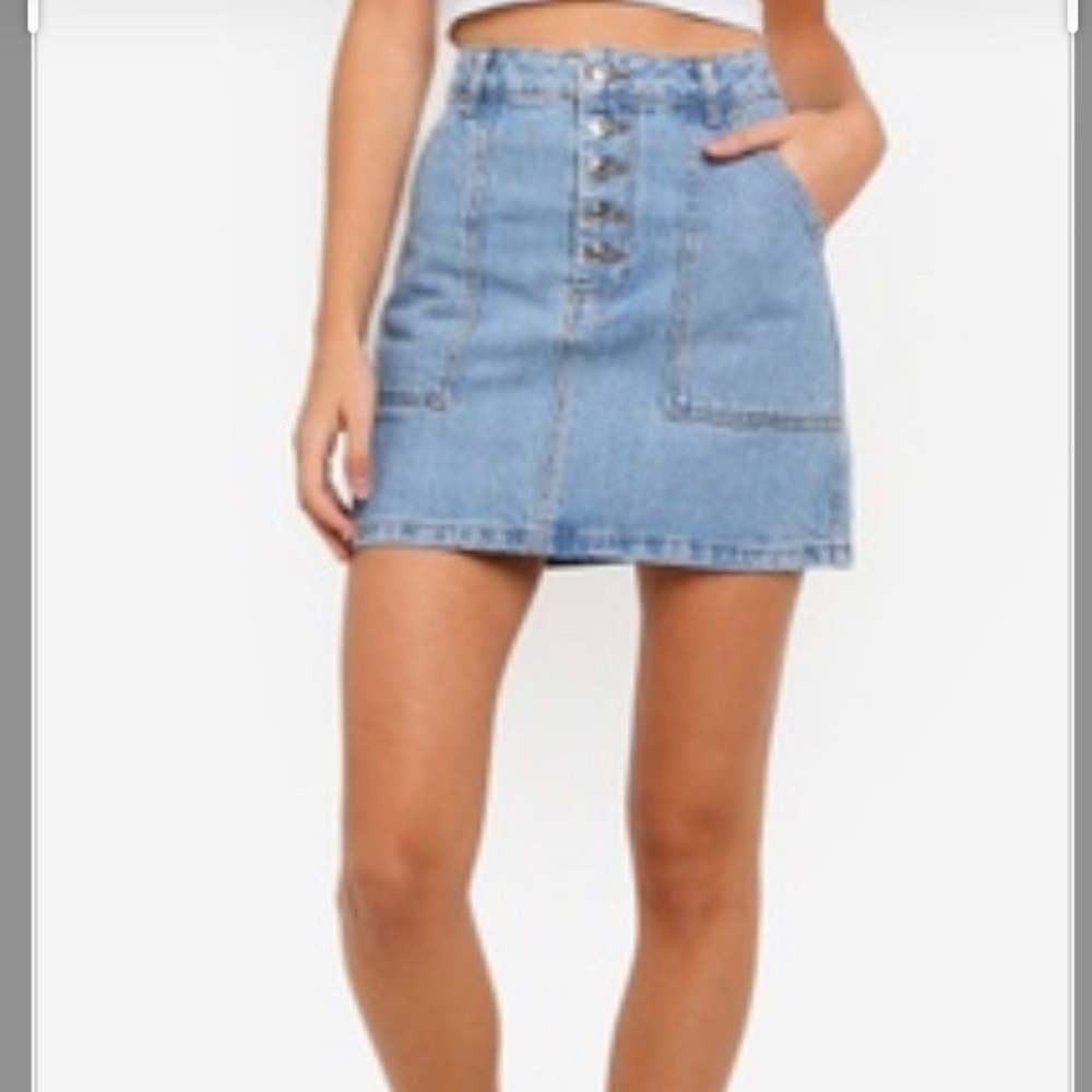 High waist Jean mini skirt from Topshop!🥶